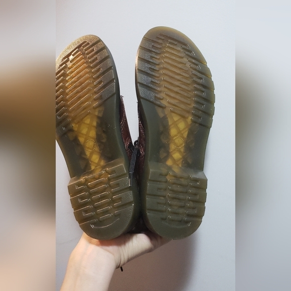 Dr. Martens BROWN glittery boots with zipper side size 5 - Picture 3 of 4